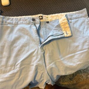 LRG Men's Sky Blue Flat Front Shorts